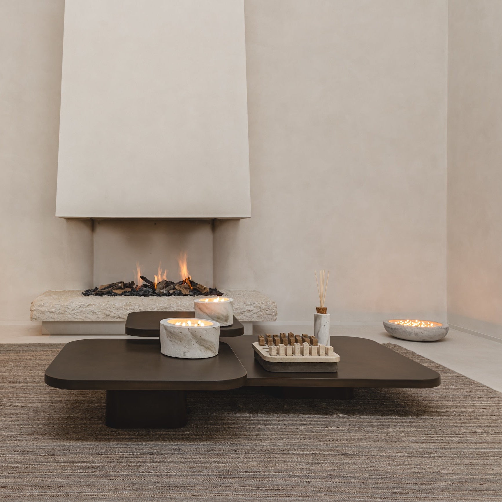 XL INDOOR MINÉREL CANDLE - ECRU