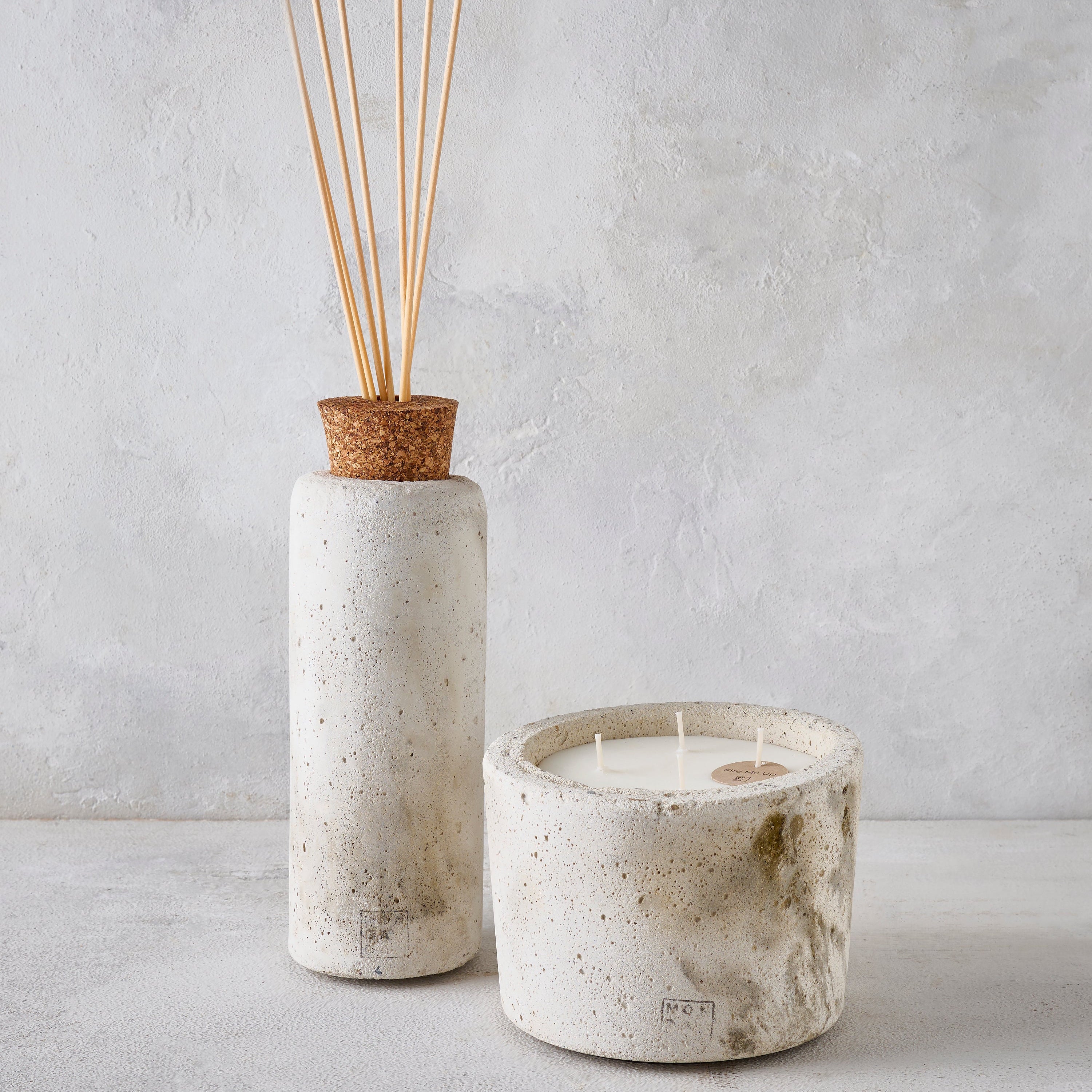 INDOOR MINÉREL BUNDLE - DIFFUSER & CANDLE ECRU