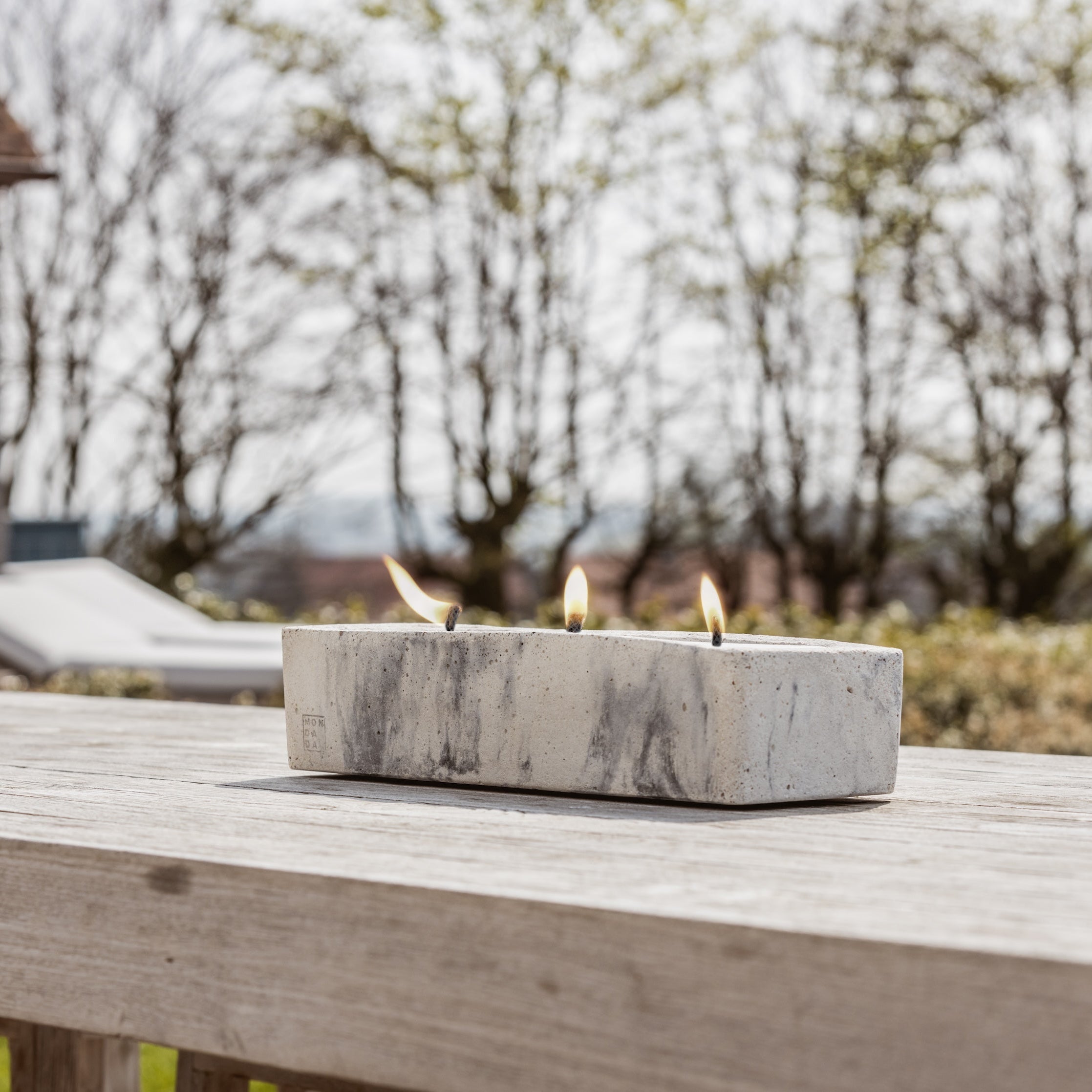 OUTDOOR MINÉREL TABLE CANDLE RECTANGLE