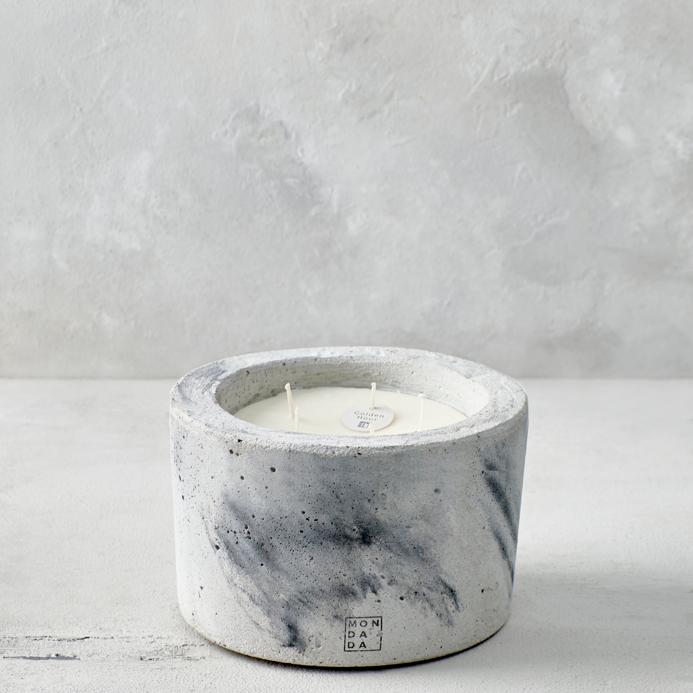 INDOOR MINÉREL LARGE CANDLE - GREY