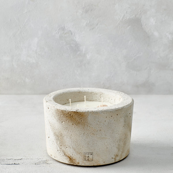 INDOOR MINÉREL MEDIUM CANDLE - ECRU
